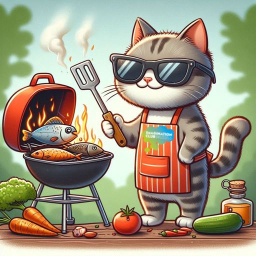 Cool cat at the Barbecue